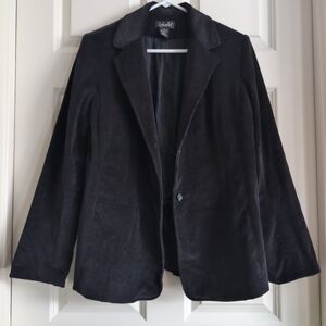 Black Y2K or early 2010s corduroy blazer